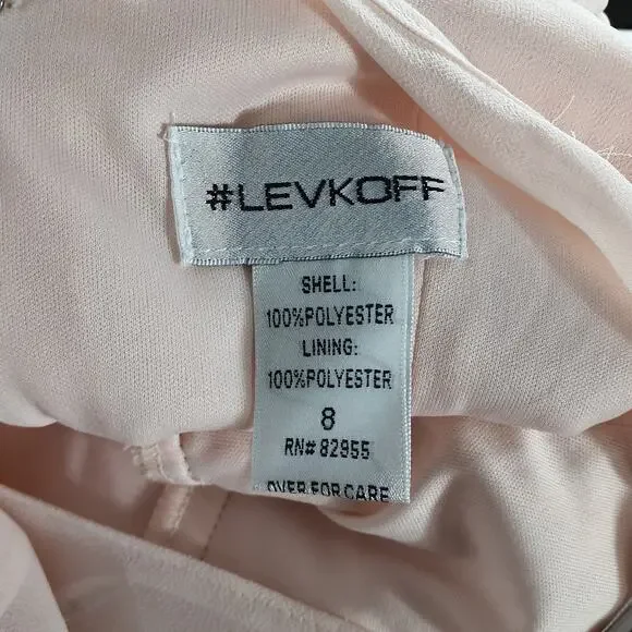 #Levkoff Halter Chiffon A-Line Gown Size 8 - Picture 4 of 4